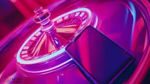 Antarmuka Crazy Time di aplikasi mobile ls88 menampilkan dealer dan roda interaktif